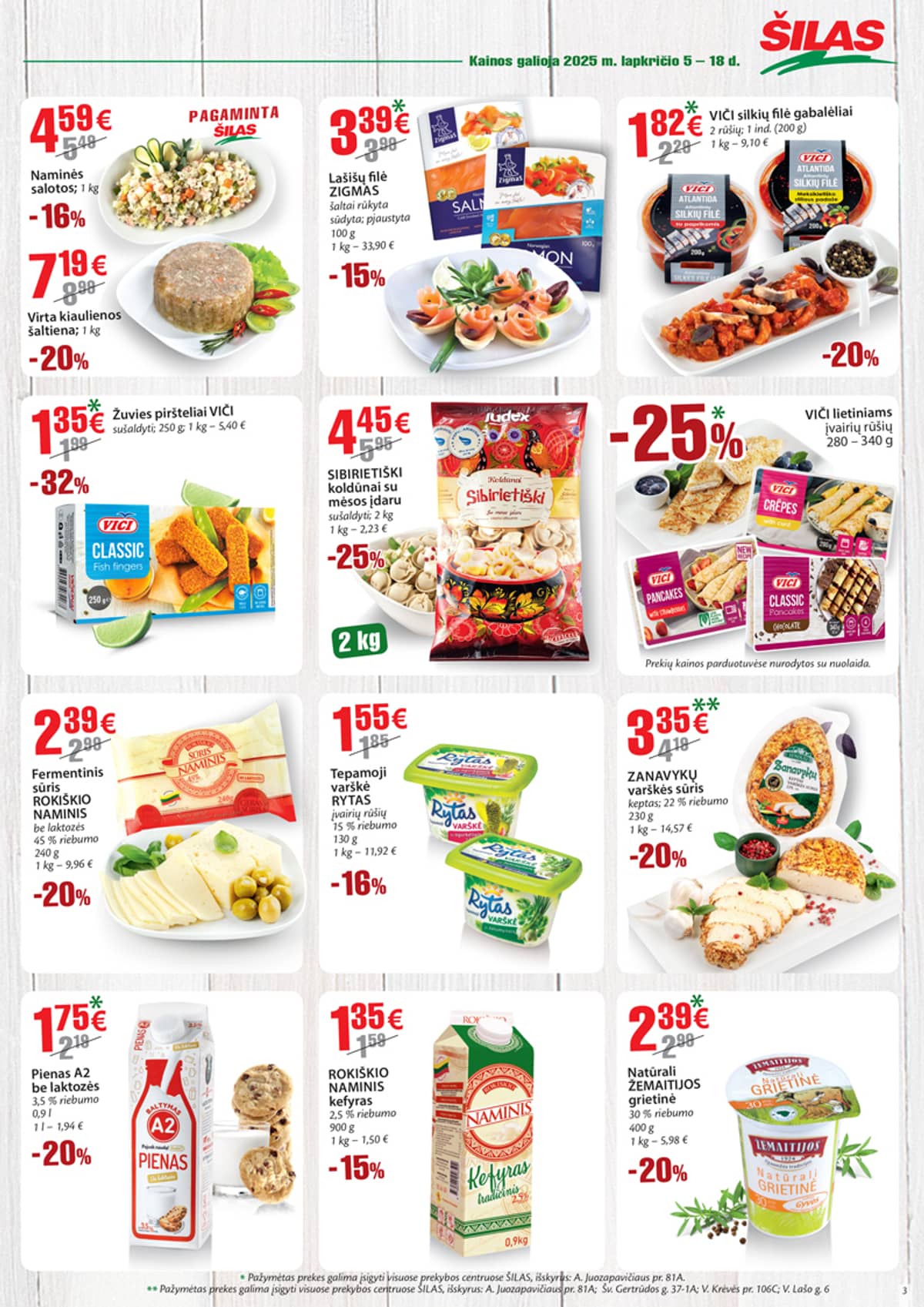 Šilas - Šilas akcijų leidinys Nr. 22 | 2025-11-05 - 2025-11-18 3 puslapis