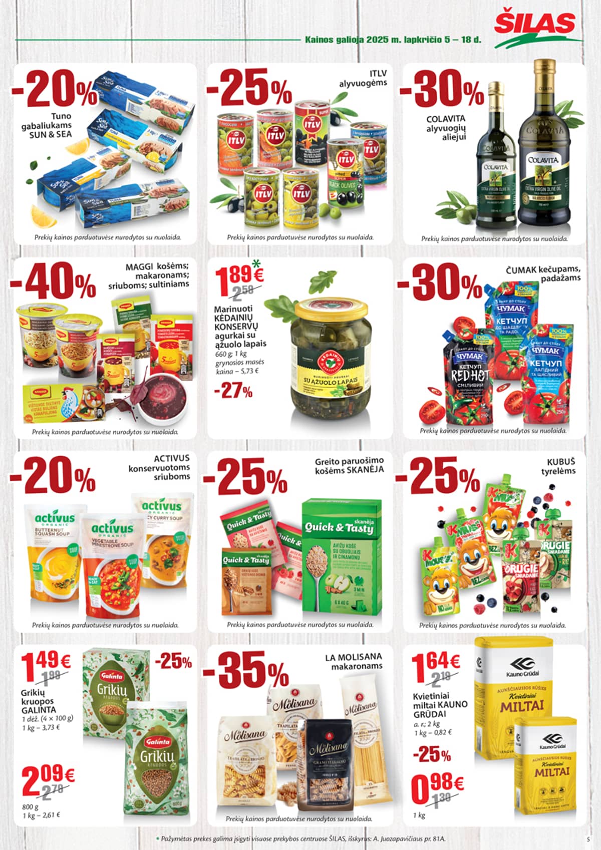 Šilas - Šilas akcijų leidinys Nr. 22 | 2025-11-05 - 2025-11-18 5 puslapis