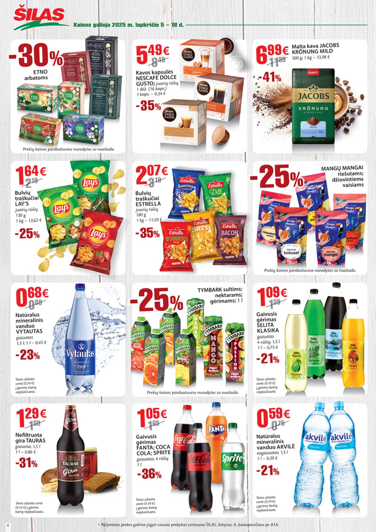 Šilas - Šilas akcijų leidinys Nr. 22 | 2025-11-05 - 2025-11-18 6 puslapis