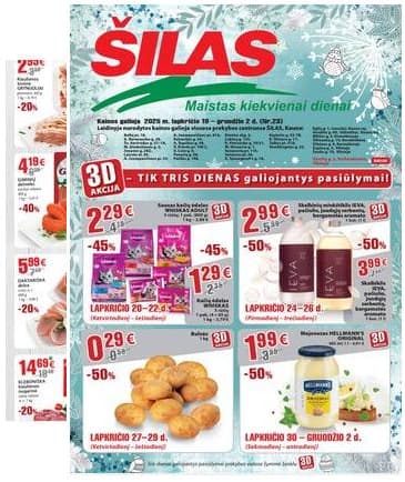 Šilas - Šilas akcijų leidinys Nr. 23 | 2025-11-19 - 2025-12-02 2025-11-19 – 2025-12-02