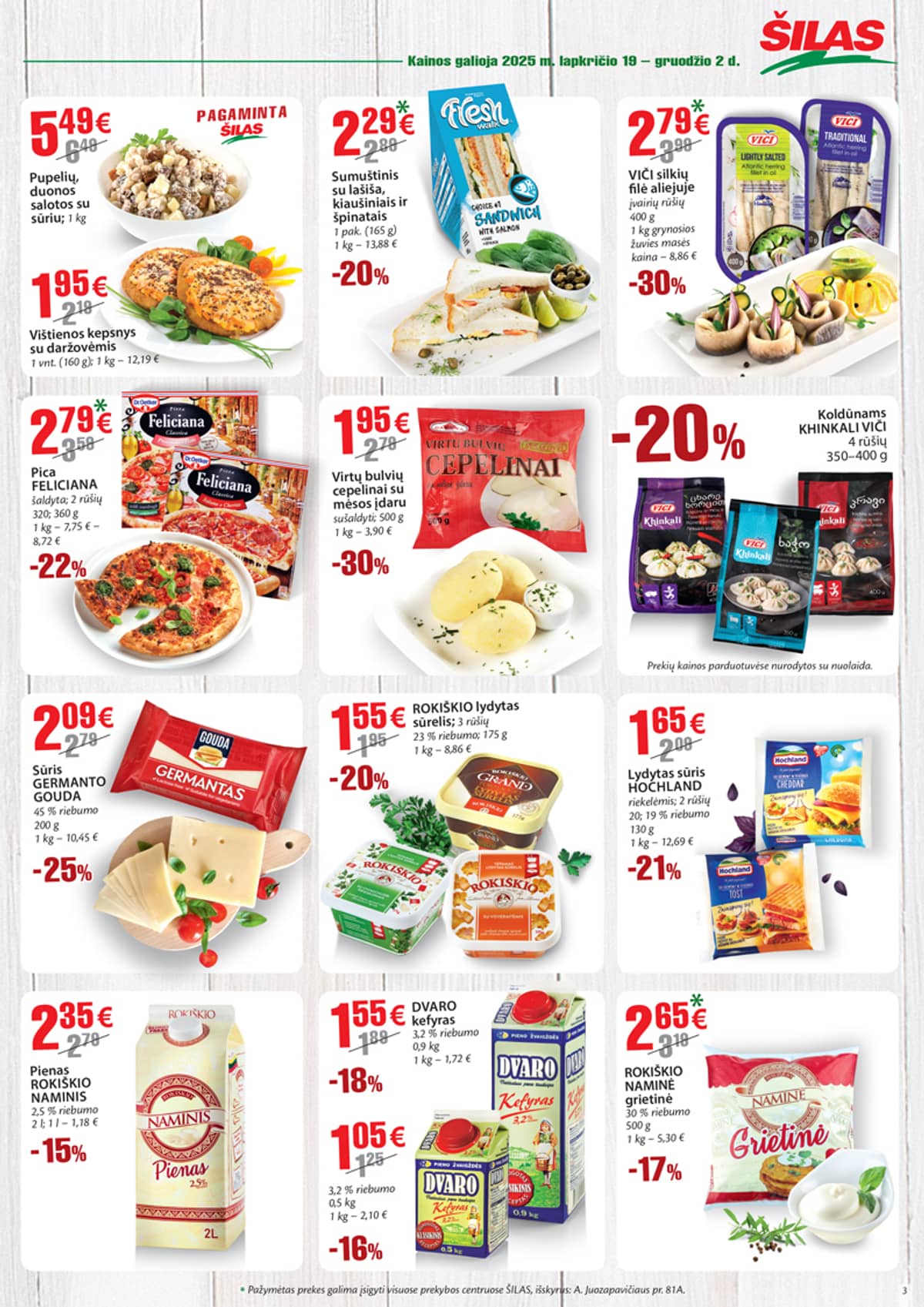 Šilas - Šilas akcijų leidinys Nr. 23 | 2025-11-19 - 2025-12-02 3 puslapis