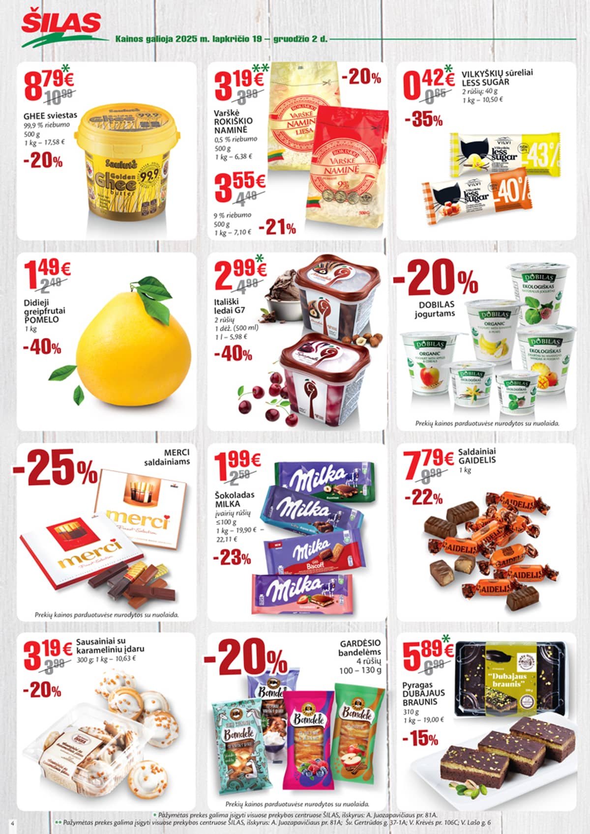 Šilas - Šilas akcijų leidinys Nr. 23 | 2025-11-19 - 2025-12-02 4 puslapis