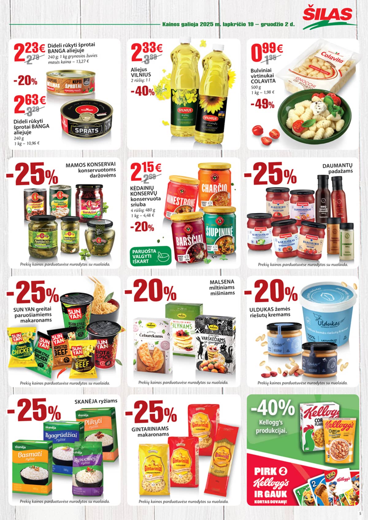 Šilas - Šilas akcijų leidinys Nr. 23 | 2025-11-19 - 2025-12-02 5 puslapis