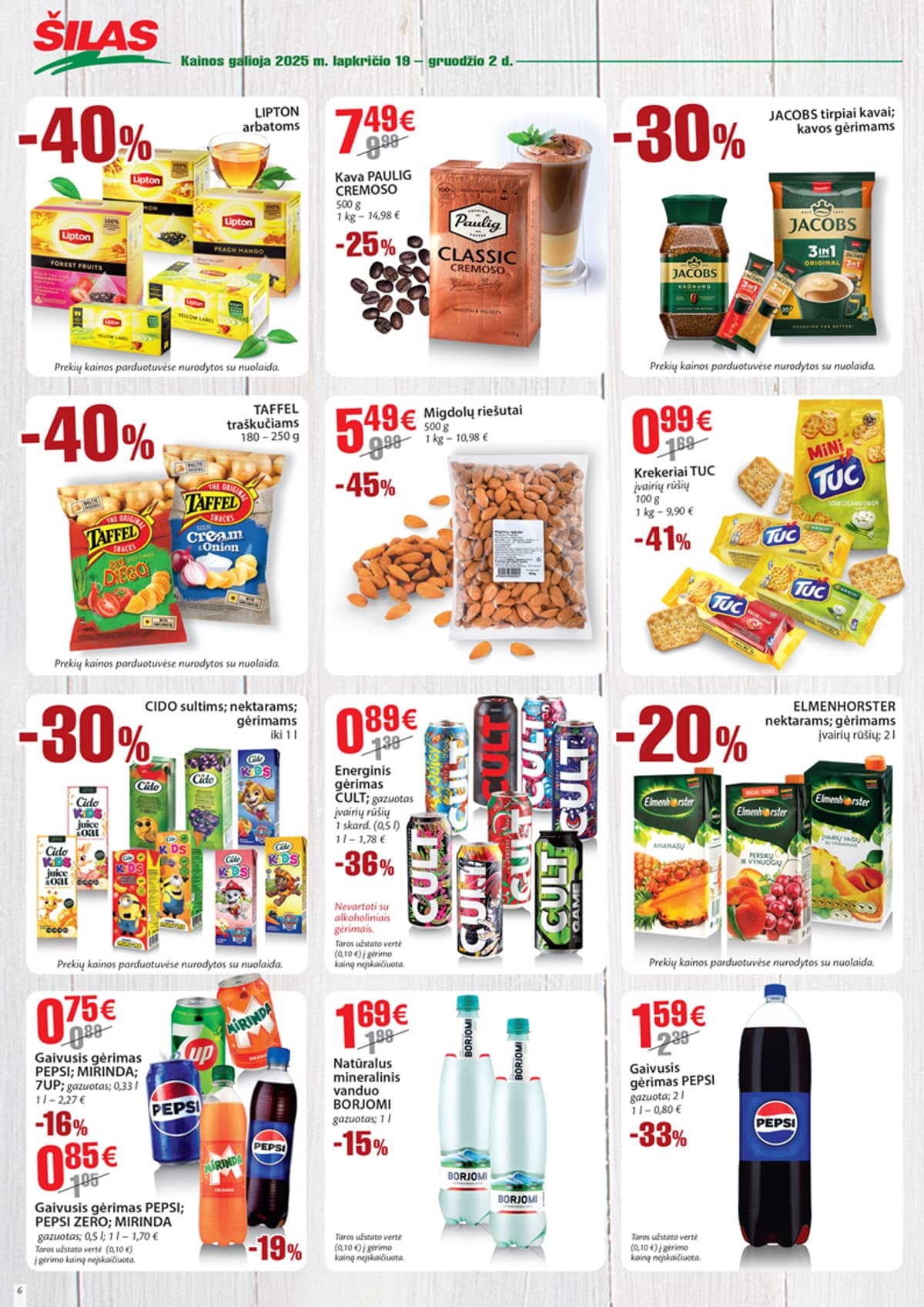 Šilas - Šilas akcijų leidinys Nr. 23 | 2025-11-19 - 2025-12-02 6 puslapis