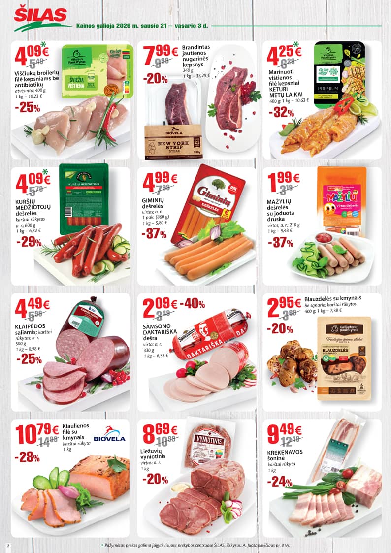 Šilas - Šilas akcijų leidinys Nr. 2 | 2026-01-21 - 2026-02-03 2 puslapis