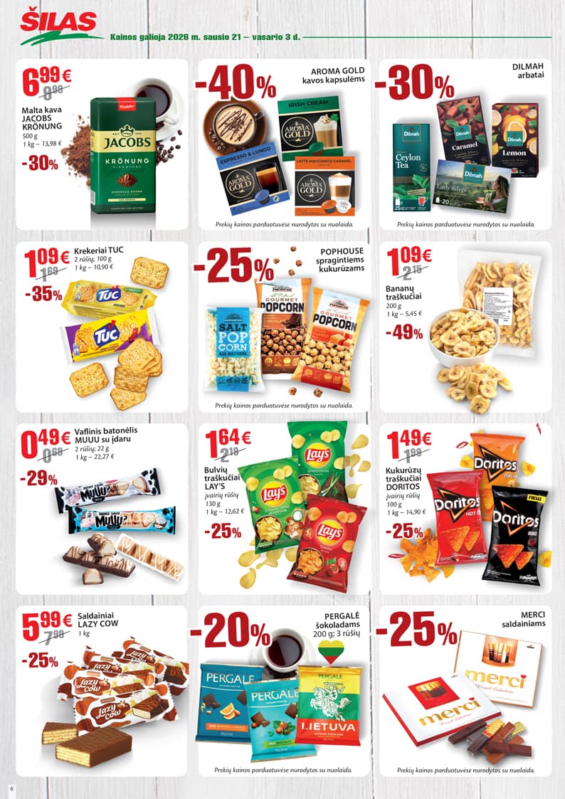 Šilas - Šilas akcijų leidinys Nr. 2 | 2026-01-21 - 2026-02-03 6 puslapis