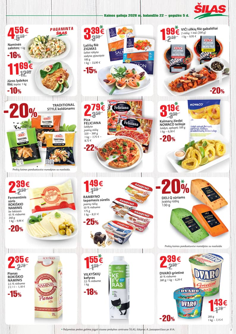Šilas - Šilas akcijų leidinys Nr. 8 | 2026-04-22 - 2026-05-05 3 puslapis