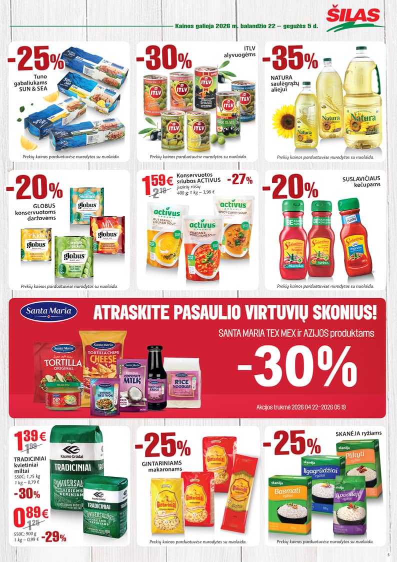 Šilas - Šilas akcijų leidinys Nr. 8 | 2026-04-22 - 2026-05-05 5 puslapis