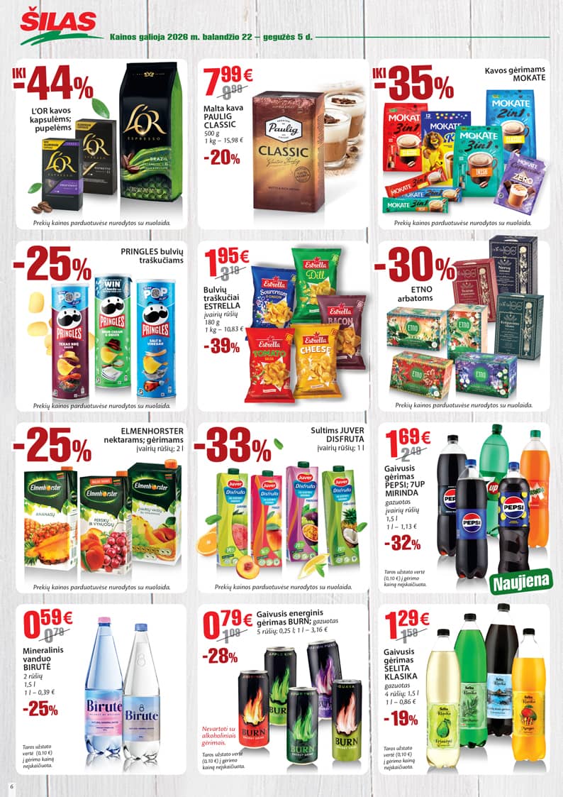 Šilas - Šilas akcijų leidinys Nr. 8 | 2026-04-22 - 2026-05-05 6 puslapis