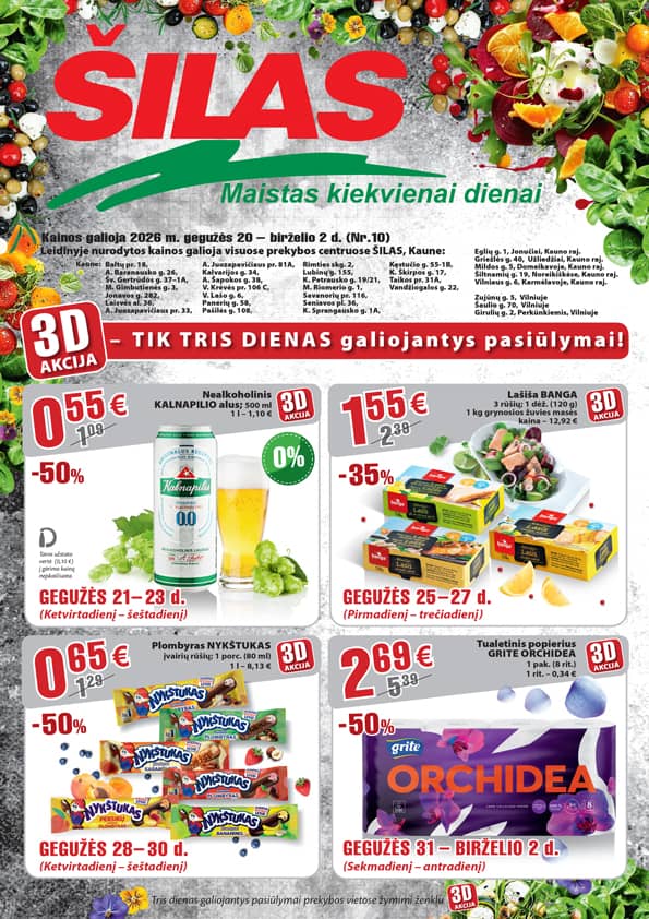 Šilas - Akcijų leidinys Nr. 10 1 puslapis