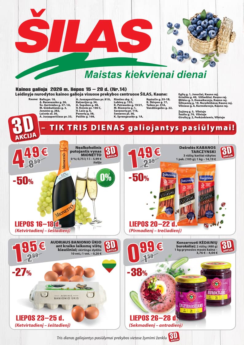 Šilas - Akcijų leidinys Nr. 14 1 puslapis