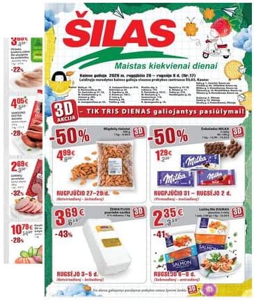 Šilas - Akcijų leidinys Nr. 17 2026-08-26 – 2026-09-08