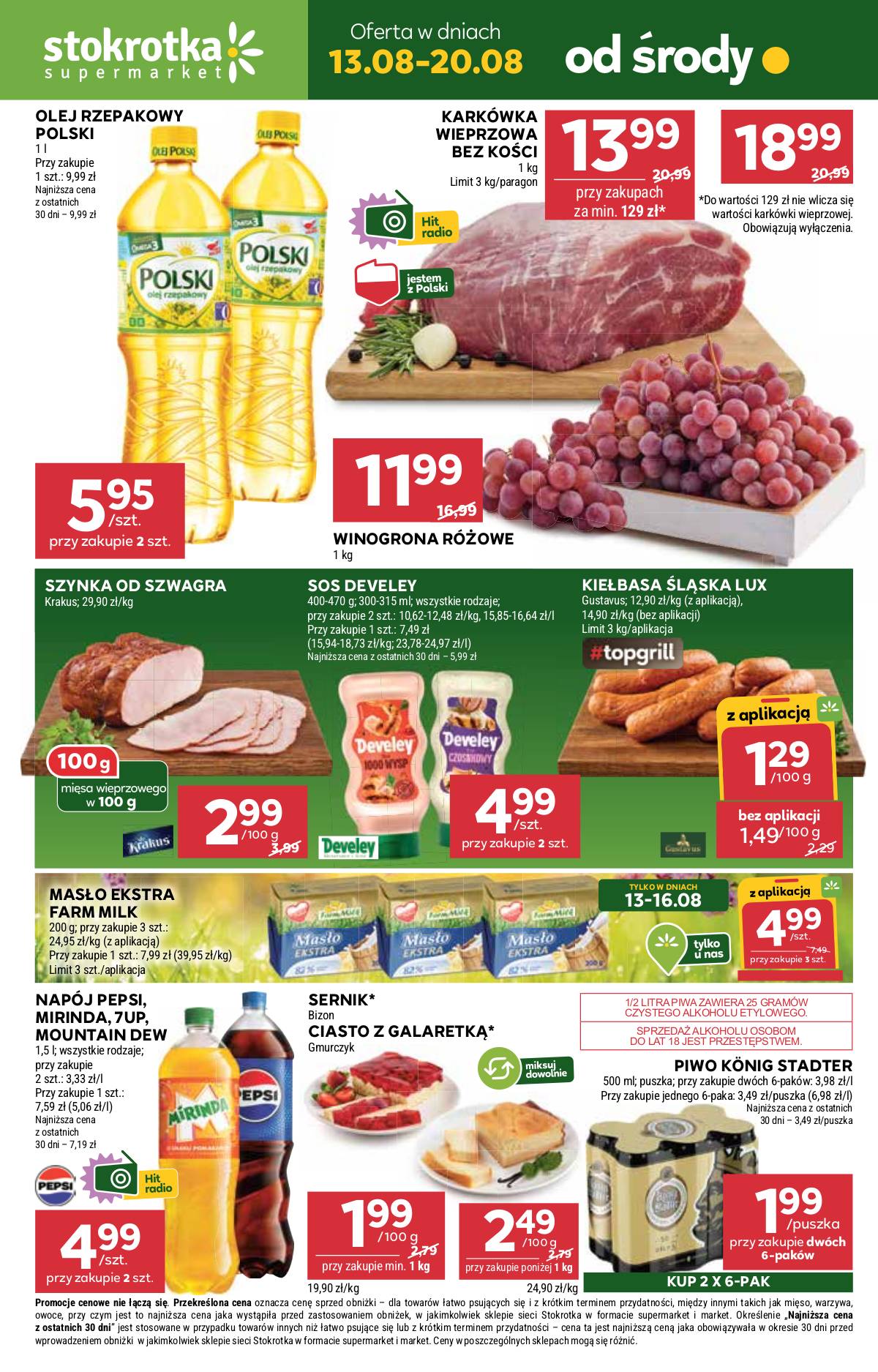 Stokrotka - Stokrotka Supermarket akcijų leidinys 1 puslapis
