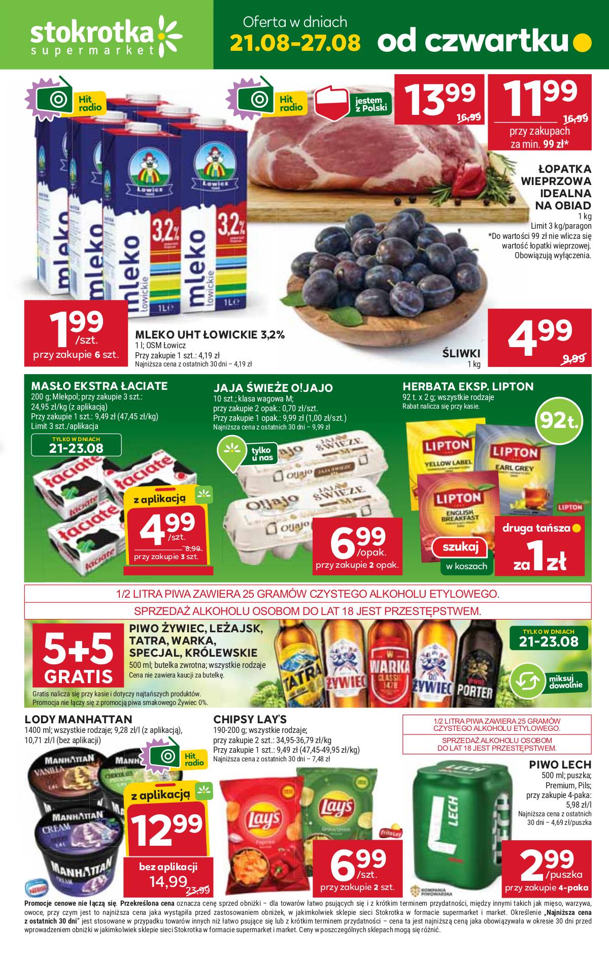 Stokrotka - Stokrotka Supermarket akcijų leidinys 1 puslapis