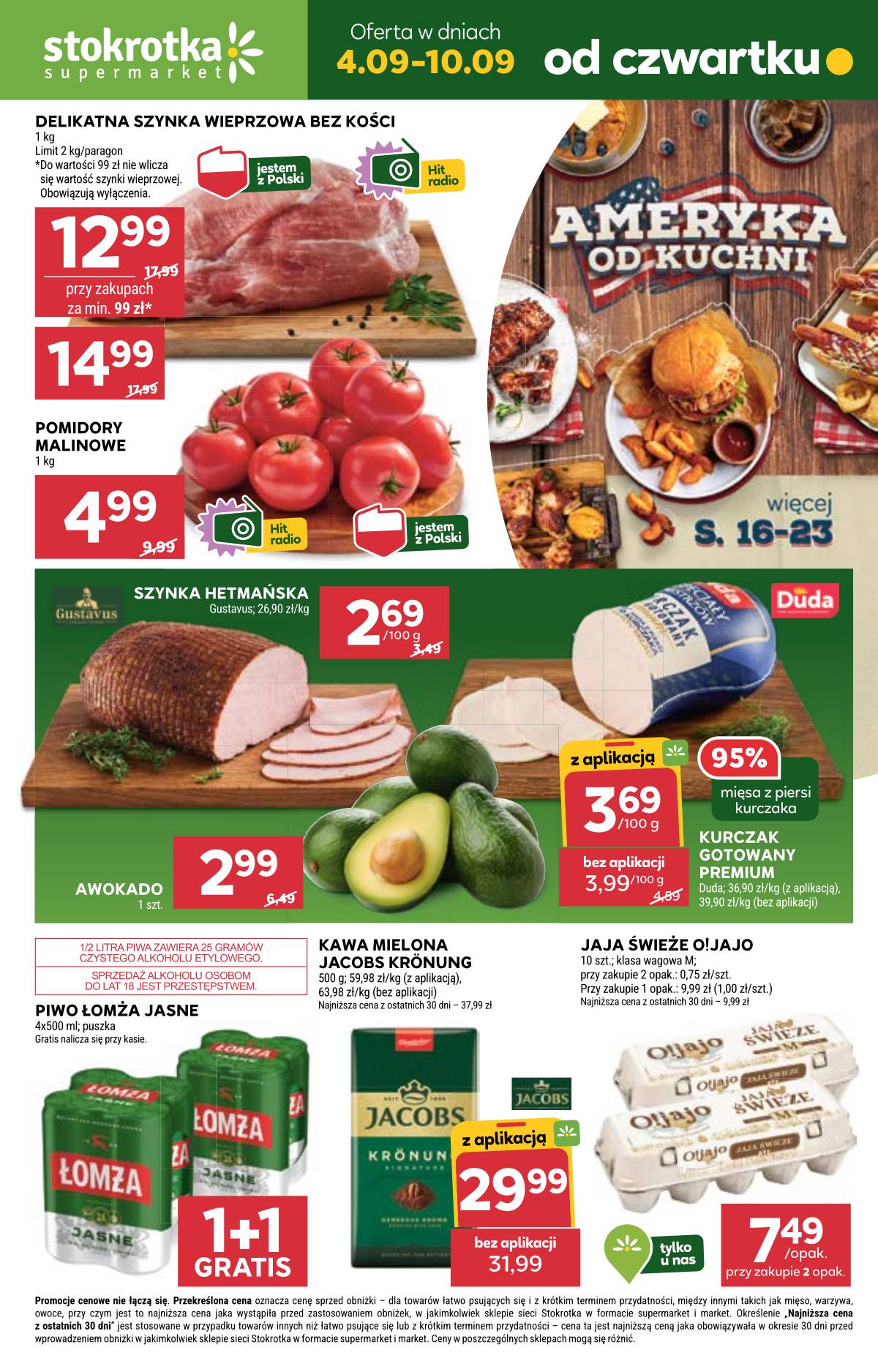 Stokrotka - Stokrotka Supermarket akcijų leidinys 1 puslapis