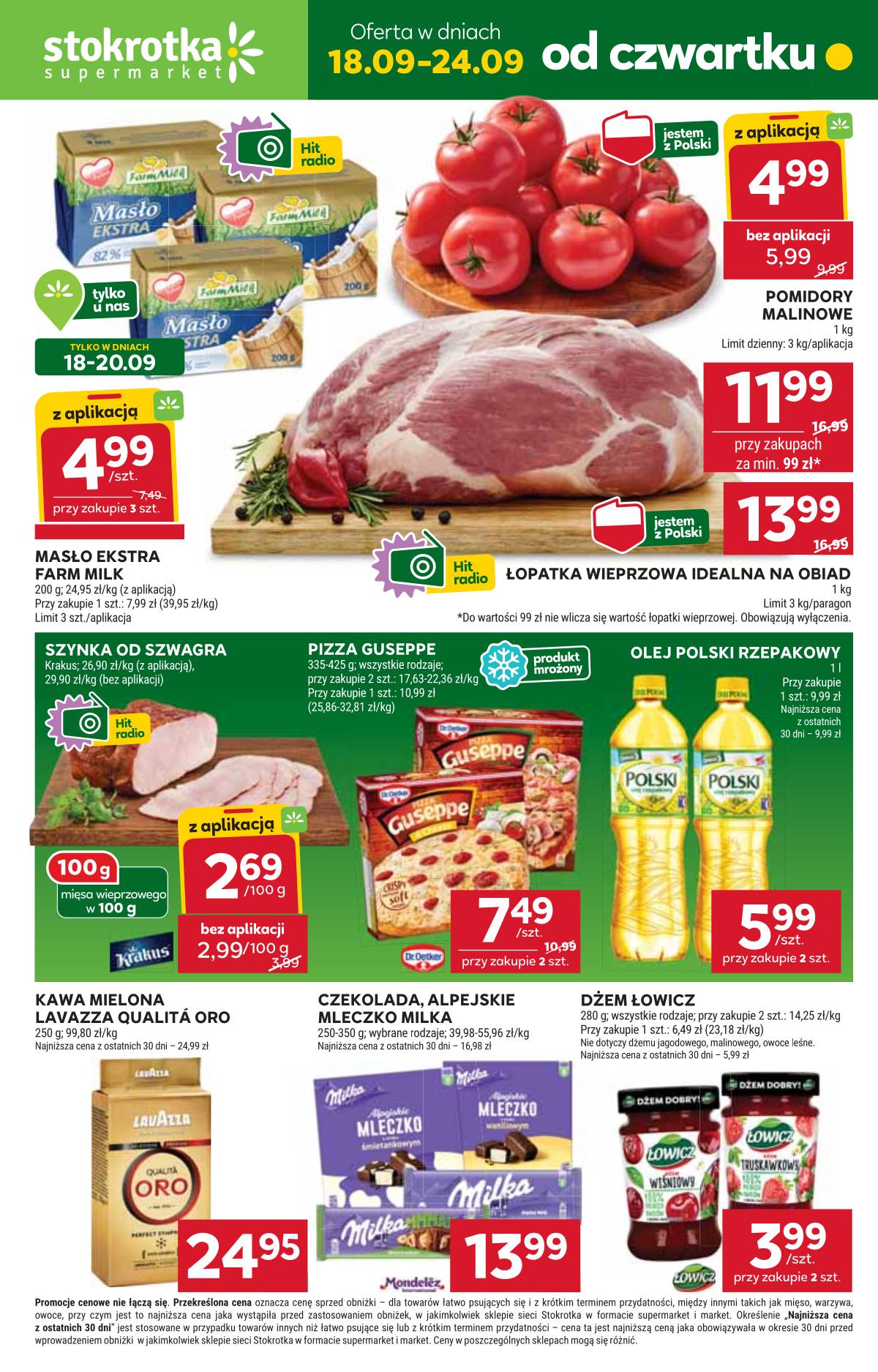 Stokrotka - Stokrotka Supermarket akcijų leidinys 1 puslapis