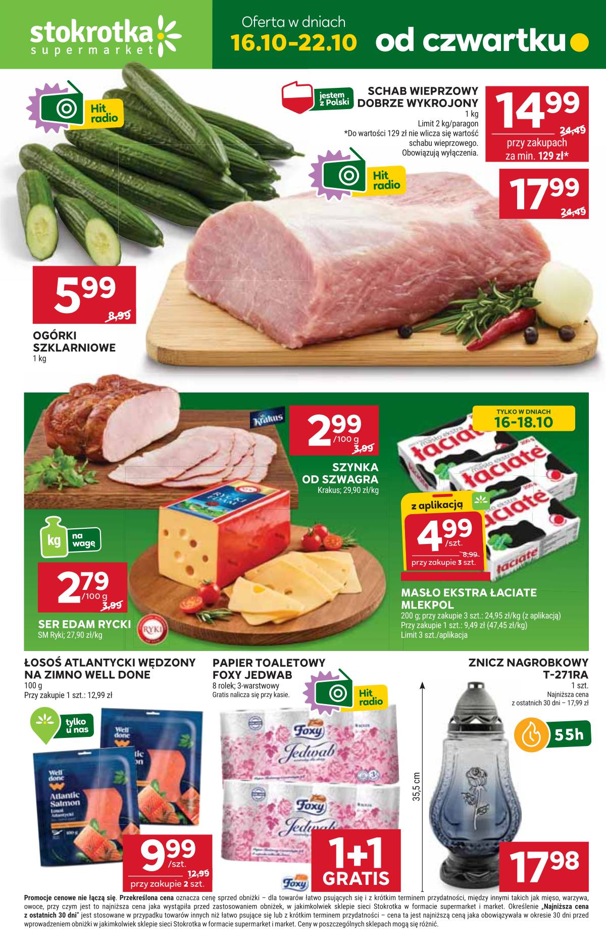 Stokrotka - Stokrotka Supermarket akcijų leidinys 1 puslapis
