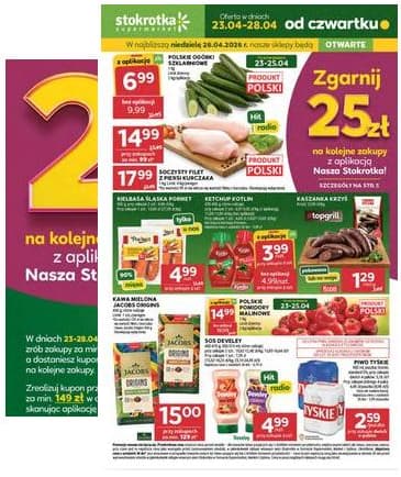Stokrotka - Stokrotka Supermarket akcijų leidinys 2026-04-23 – 2026-04-28