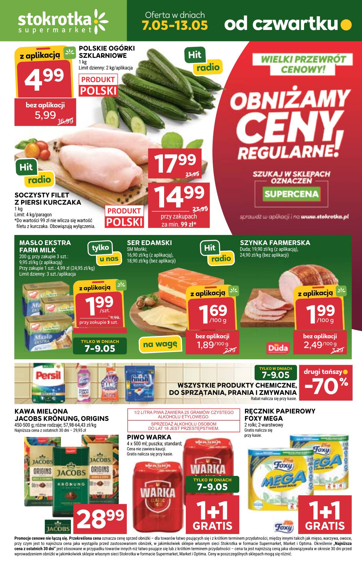 Stokrotka - Stokrotka Supermarket akcijų leidinys 1 puslapis