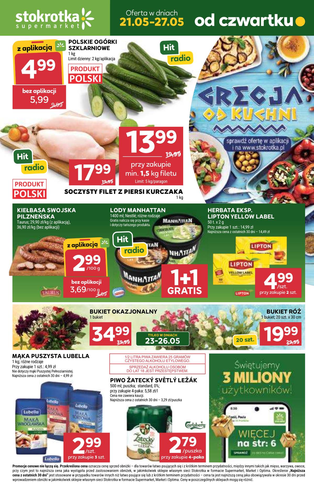Stokrotka - Stokrotka Supermarket akcijų leidinys 1 puslapis