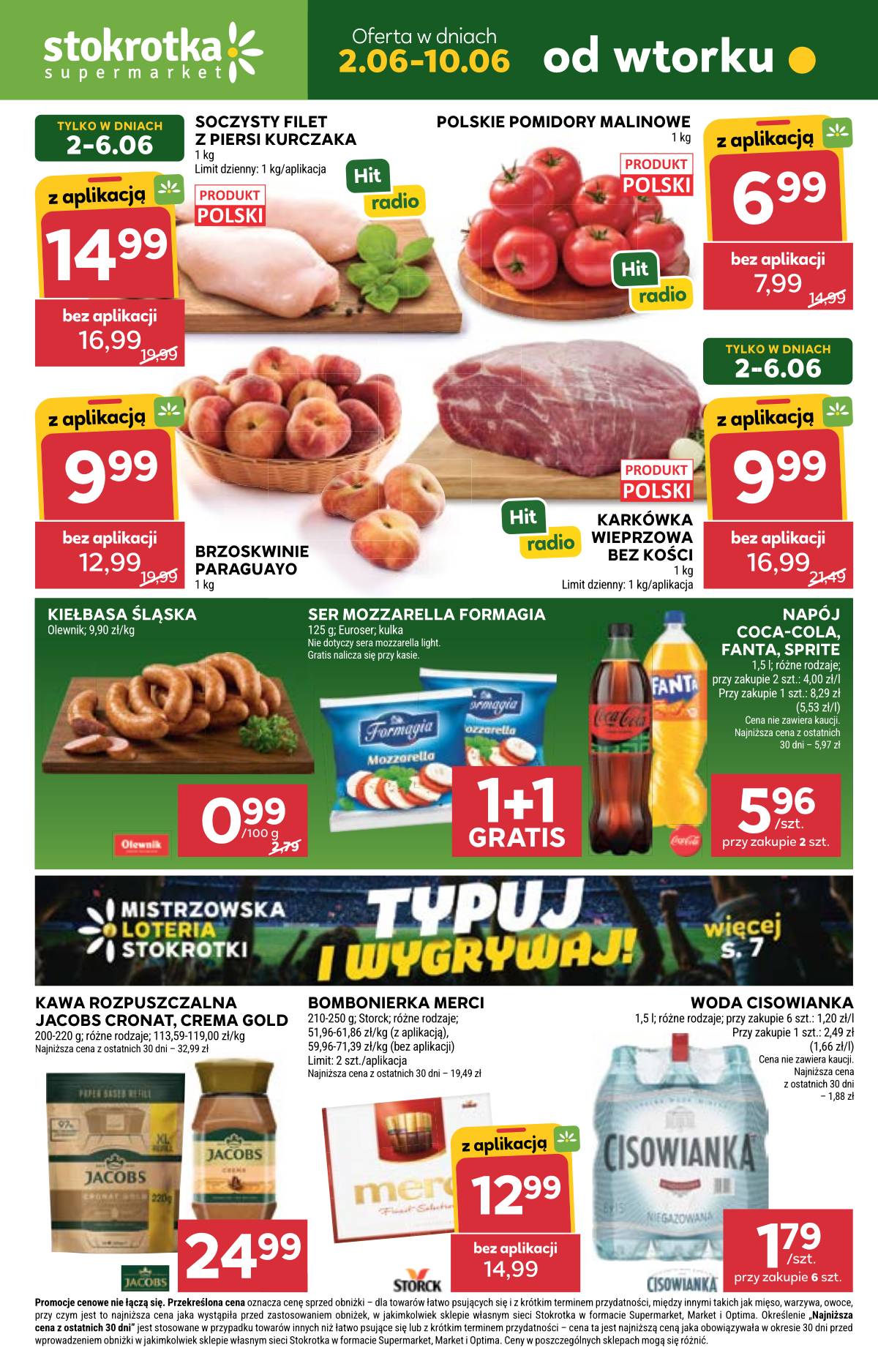 Stokrotka - Stokrotka Supermarket akcijų leidinys 1 puslapis