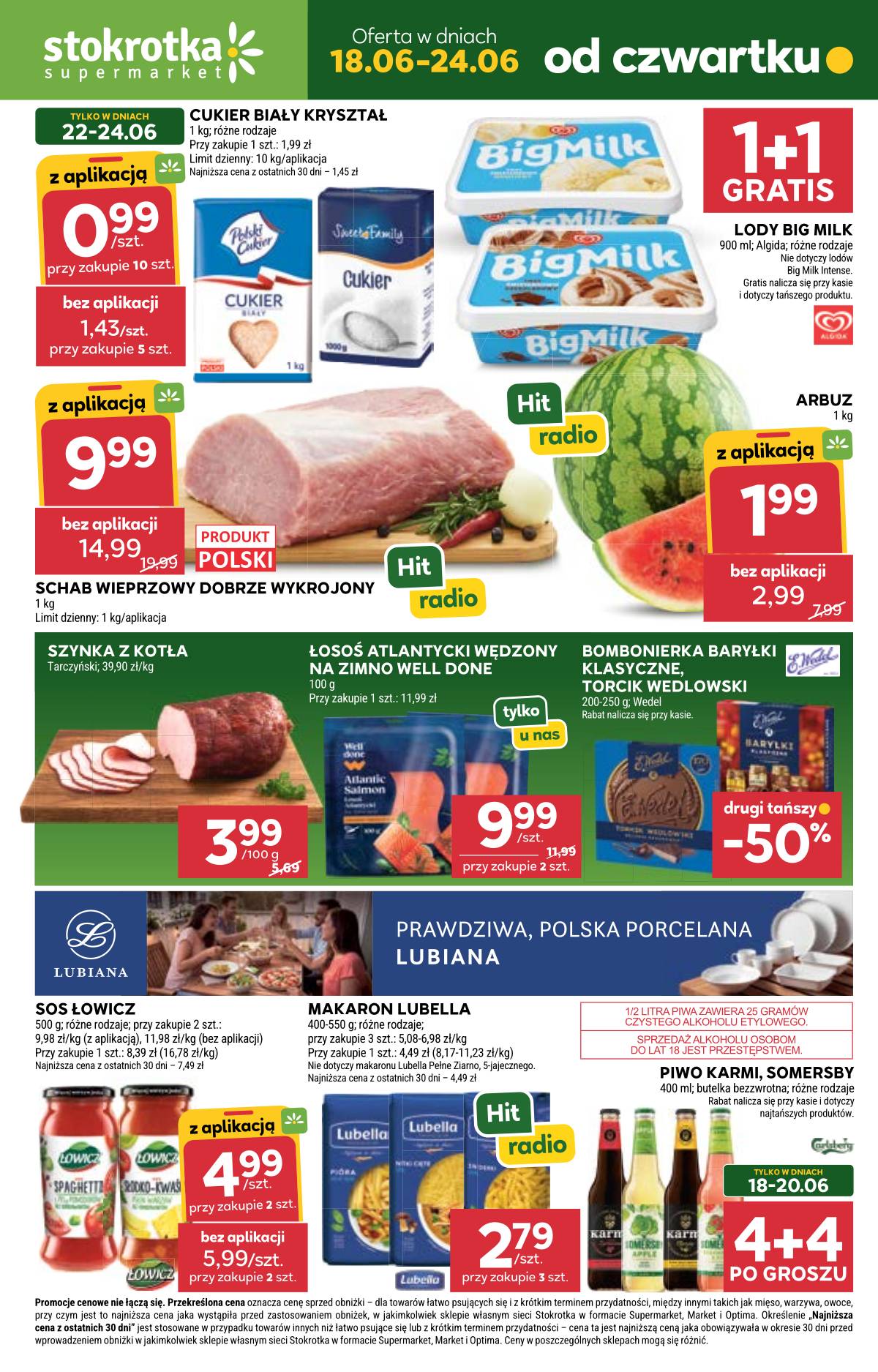 Stokrotka - Stokrotka Supermarket akcijų leidinys 1 puslapis