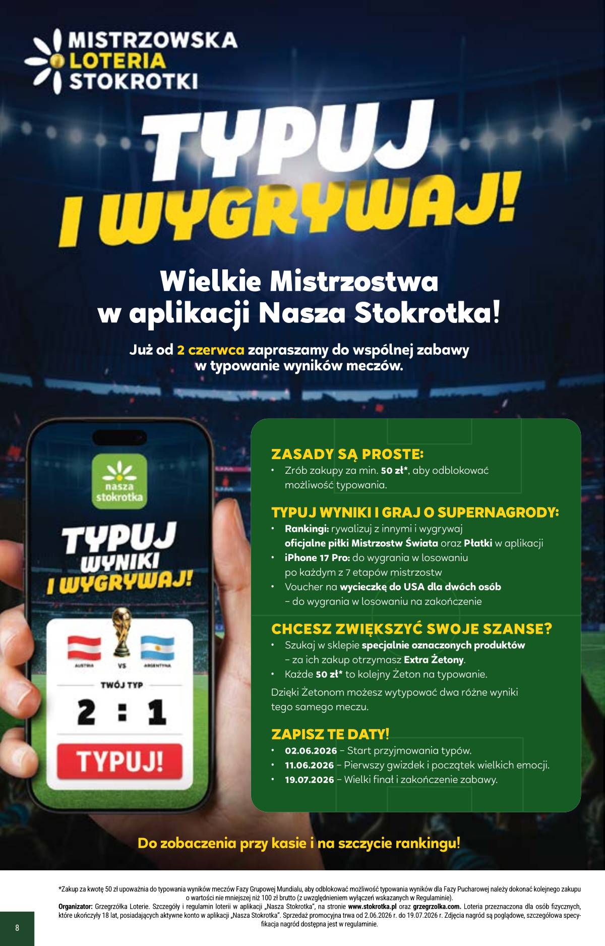 Stokrotka - Stokrotka Supermarket akcijų leidinys 8 puslapis