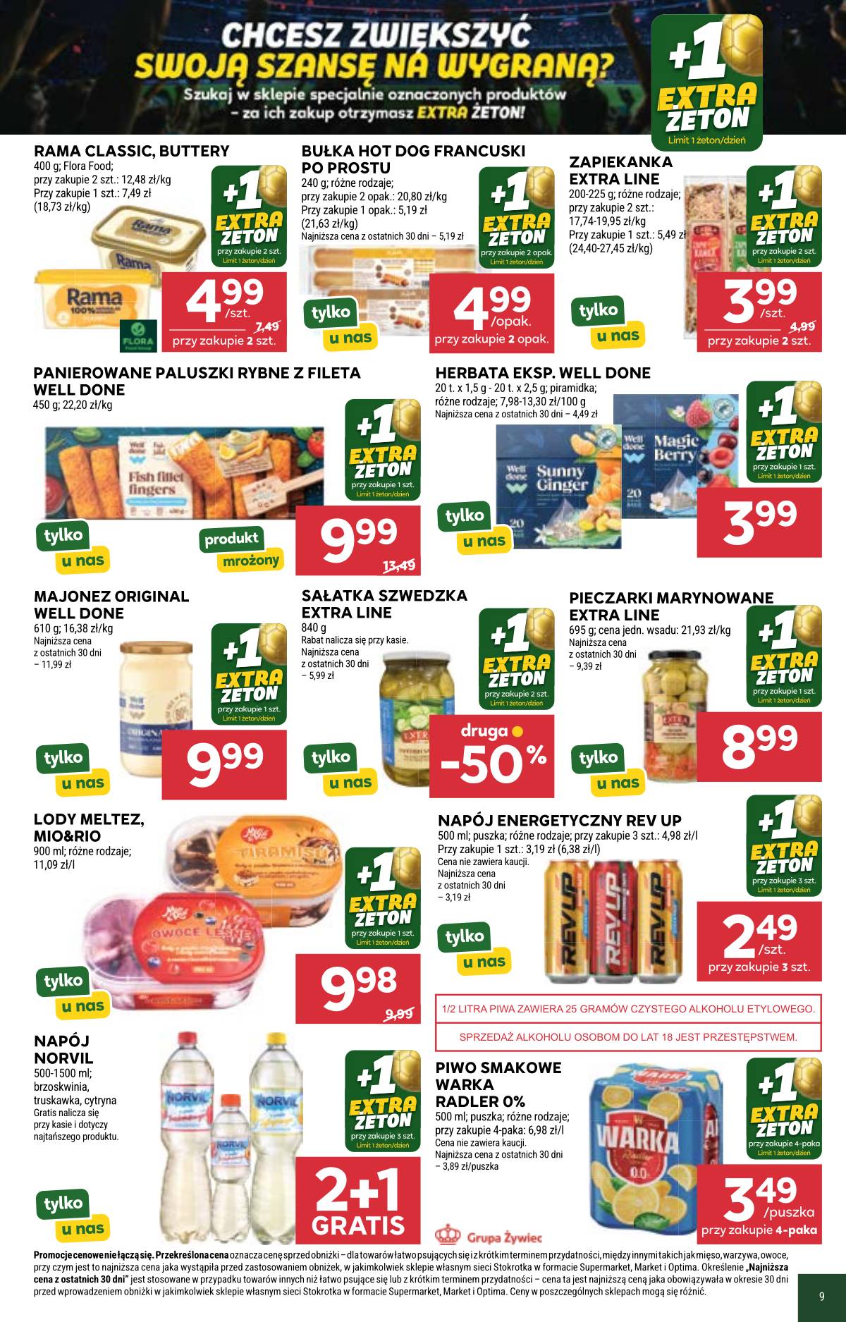 Stokrotka - Stokrotka Supermarket akcijų leidinys 9 puslapis