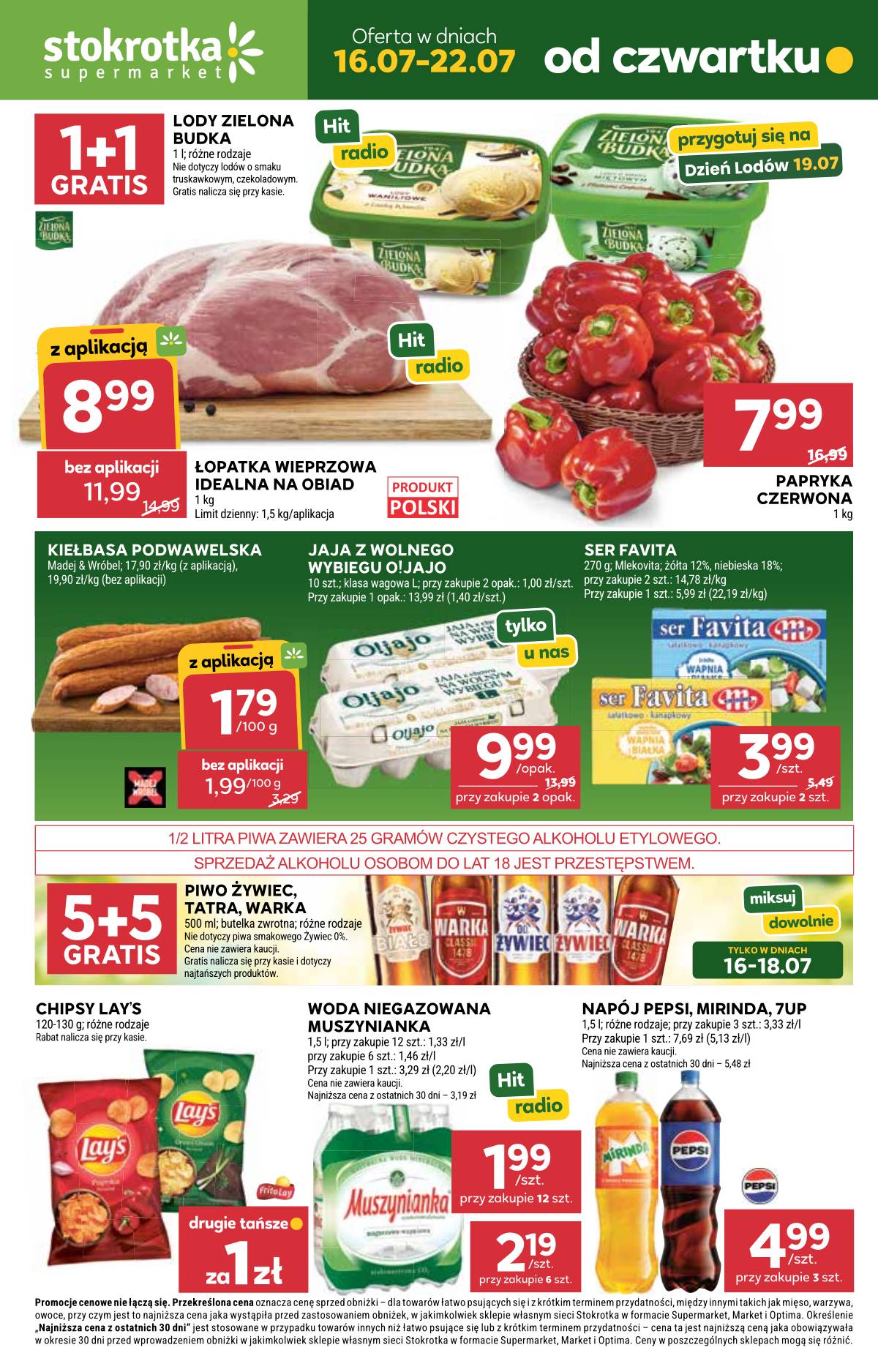 Stokrotka - Stokrotka Supermarket akcijų leidinys 1 puslapis