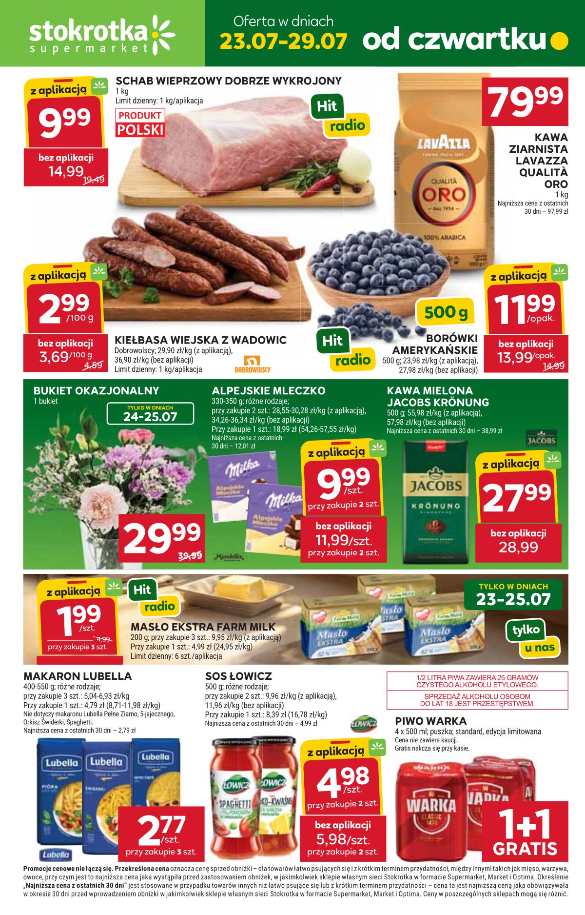 Stokrotka - Stokrotka Supermarket akcijų leidinys 1 puslapis