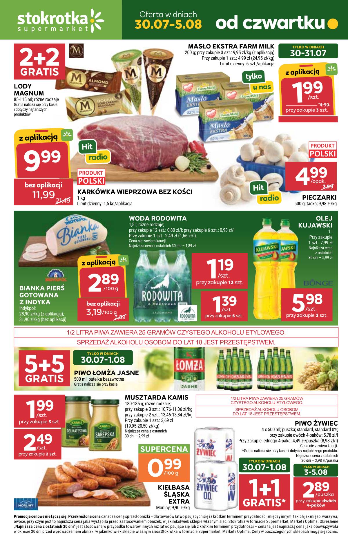 Stokrotka - Stokrotka Supermarket akcijų leidinys 1 puslapis