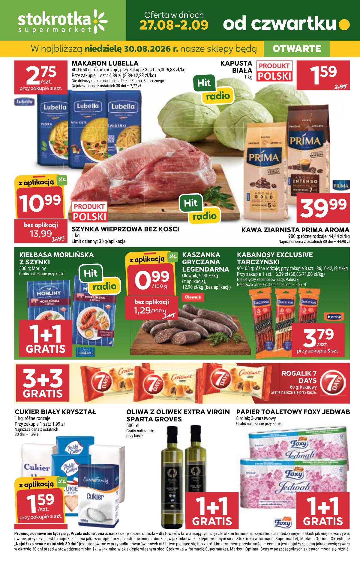 Stokrotka - Stokrotka Supermarket akcijų leidinys 1 puslapis