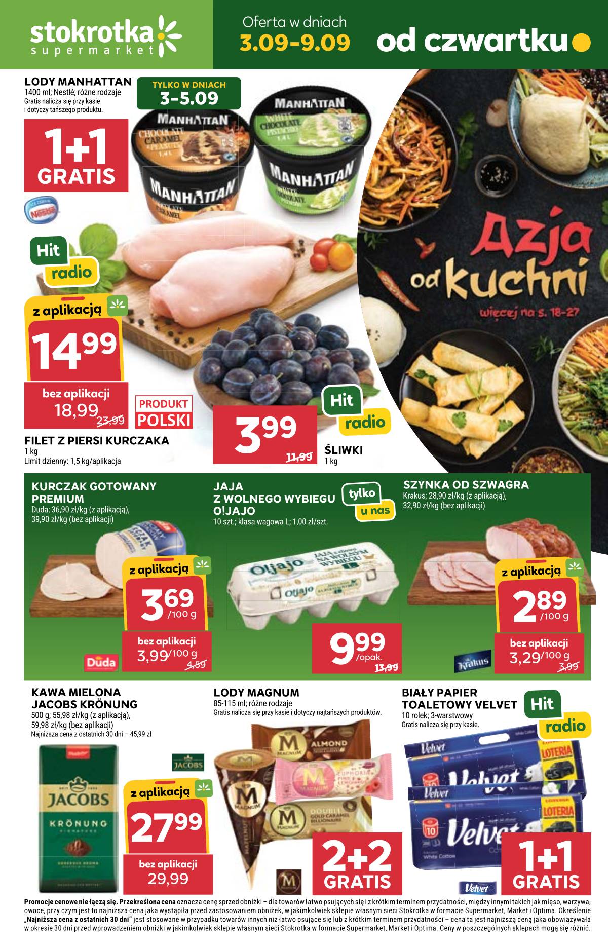 Stokrotka - Stokrotka Supermarket akcijų leidinys 1 puslapis