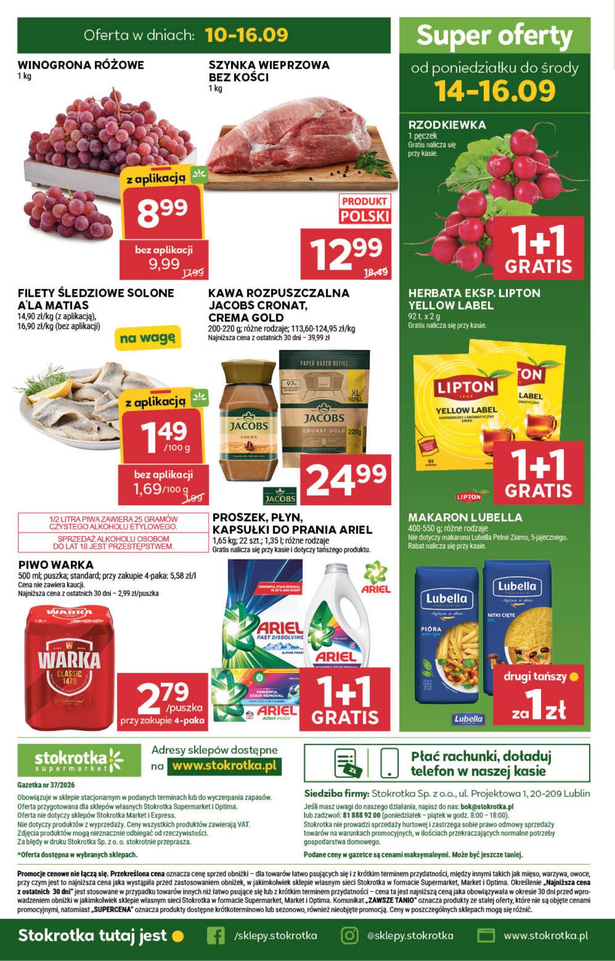 Stokrotka - Stokrotka Supermarket akcijų leidinys 42 puslapis
