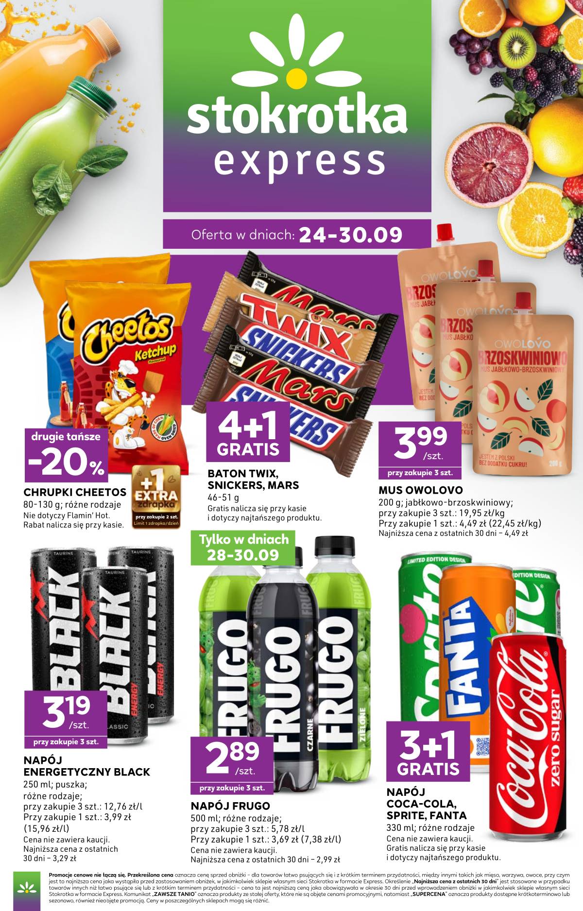 Stokrotka - Stokrotka "Express" parduotuvių akcijų leidinys 1 puslapis