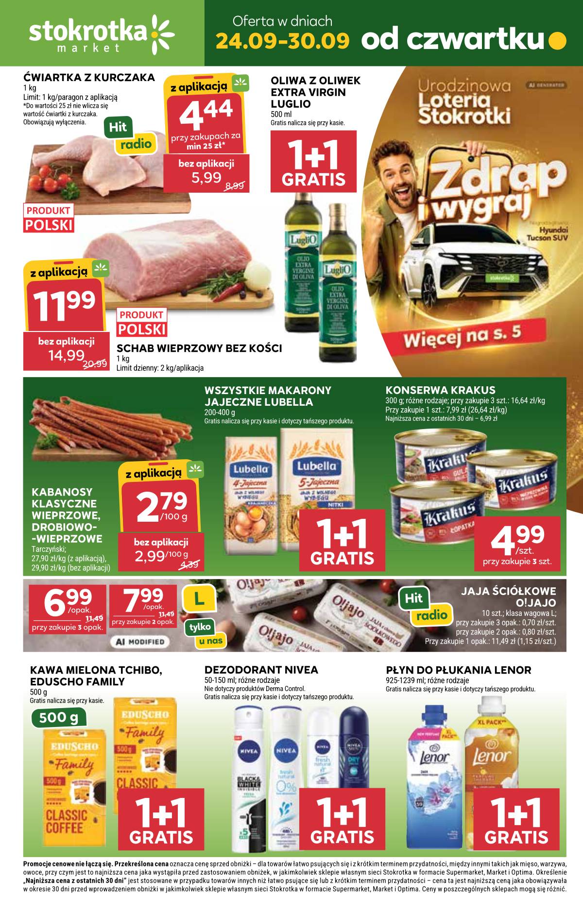 Stokrotka - Stokrotka "Market" parduotuvių akcijų leidinys 1 puslapis