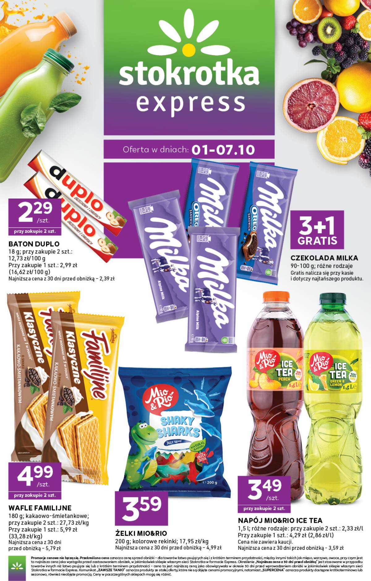 Stokrotka - Stokrotka "Express" parduotuvių akcijų leidinys 1 puslapis