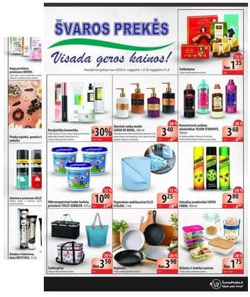 Švaros Prekės - Švaros prekės akcijų leidinys 2026-08-01 – 2026-08-31