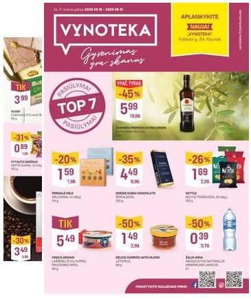 Vynoteka - Vynoteka Maisto akcijų leidinys | 2025-08-18 - 2025-08-31 2025-08-18 – 2025-08-31
