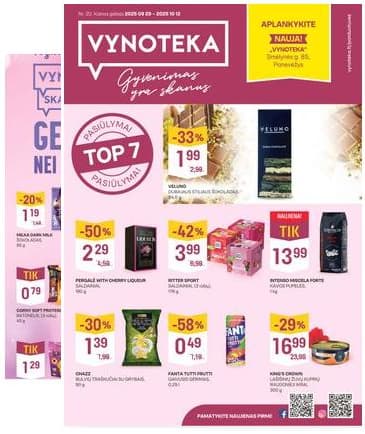 Vynoteka - Vynoteka Maisto akcijų leidinys | 2025-09-29 - 2025-10-12 2025-09-29 – 2025-10-12