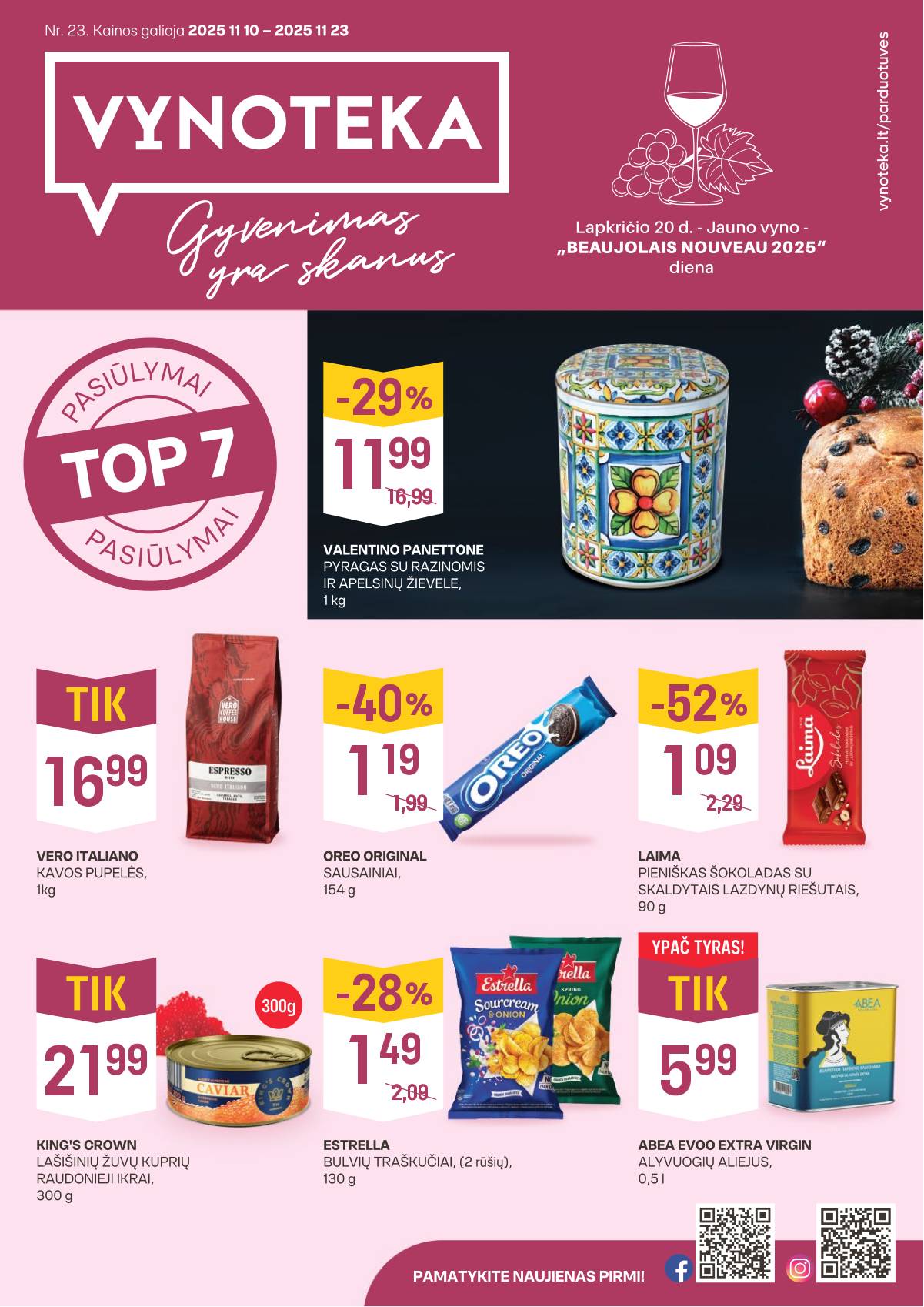 Vynoteka - Maisto leidinys 1 puslapis