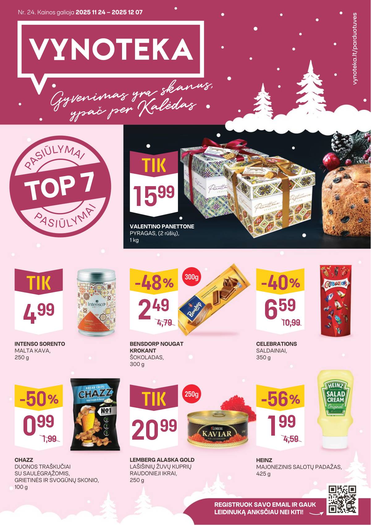 Vynoteka - Maisto leidinys 1 puslapis