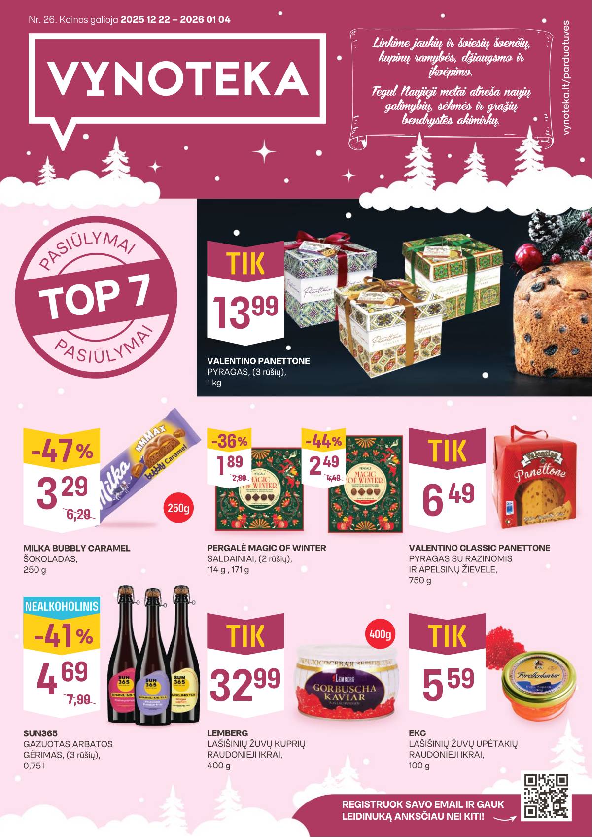 Vynoteka - Maisto leidinys 1 puslapis