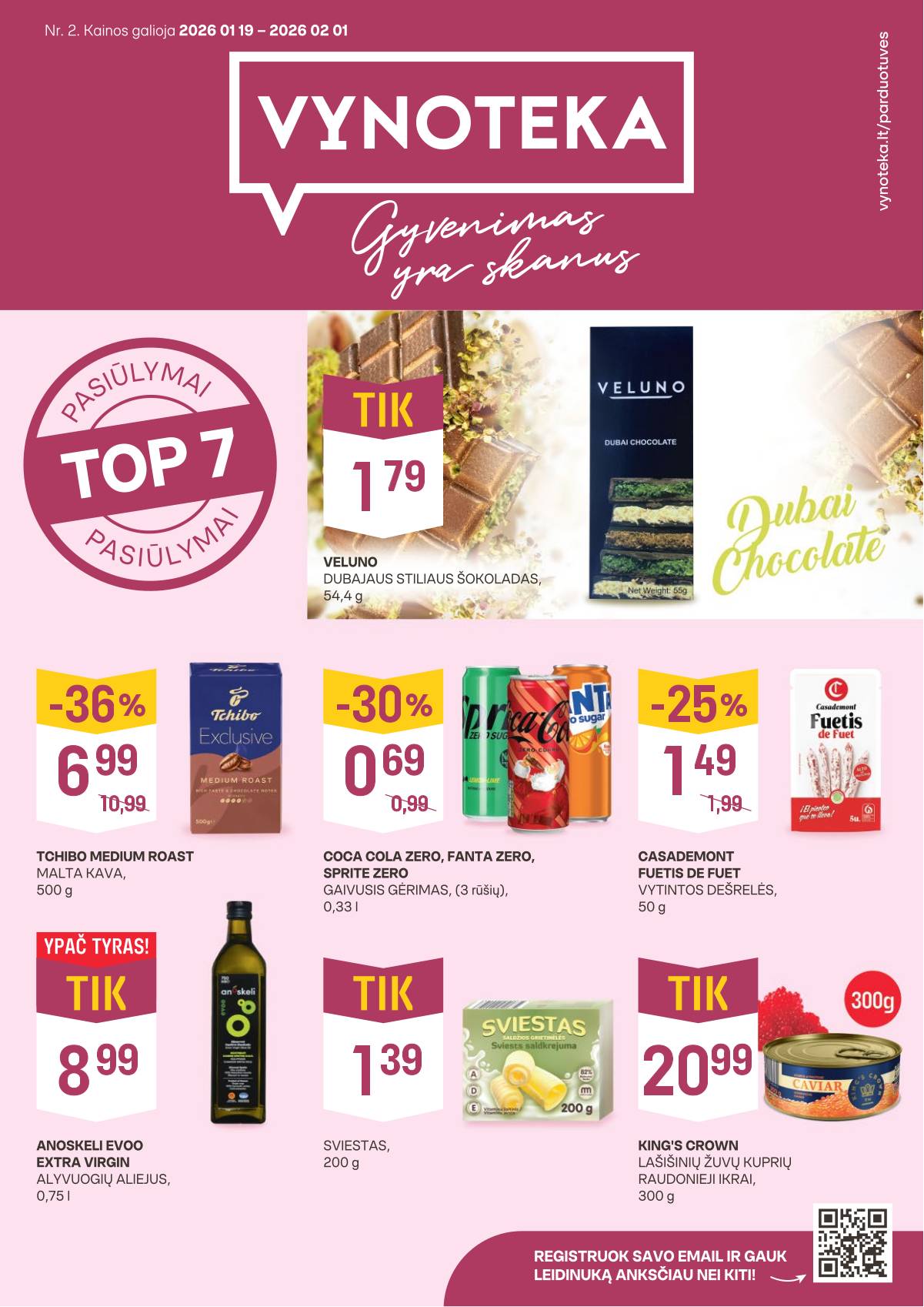 Vynoteka - Maisto leidinys 1 puslapis