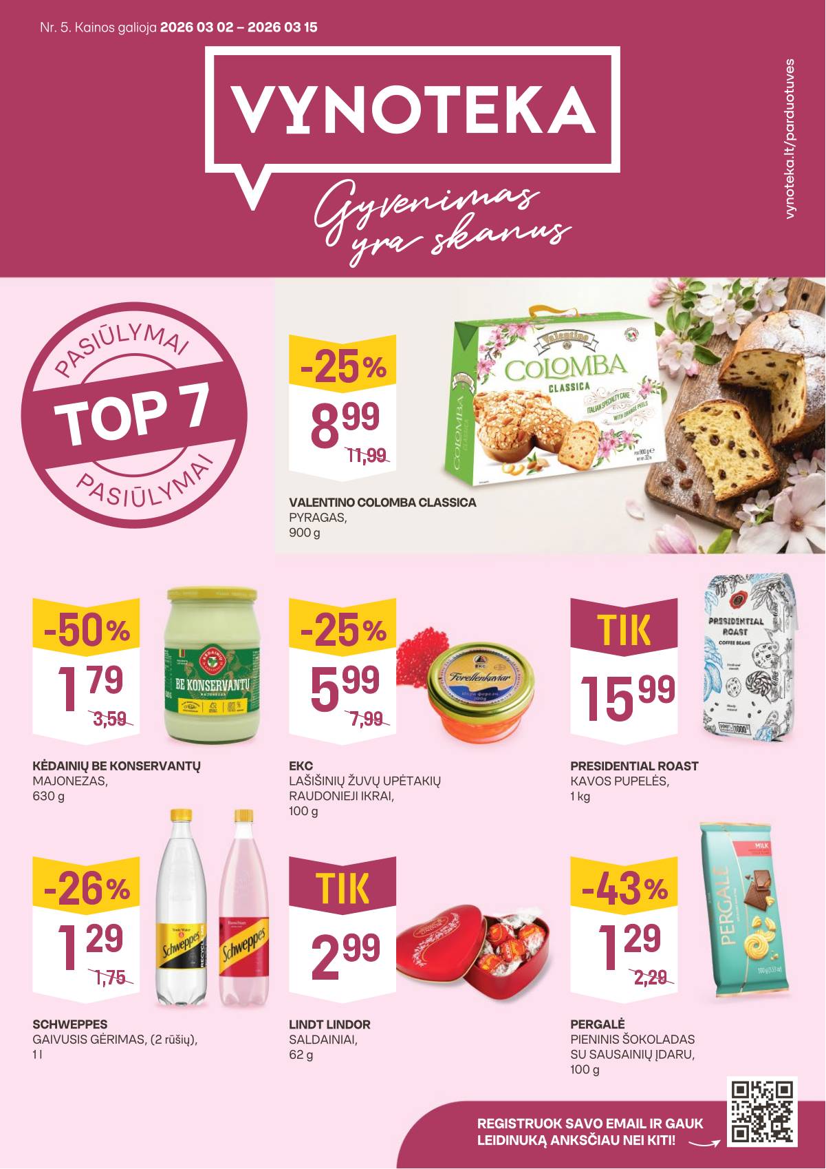 Vynoteka - Maisto leidinys 1 puslapis