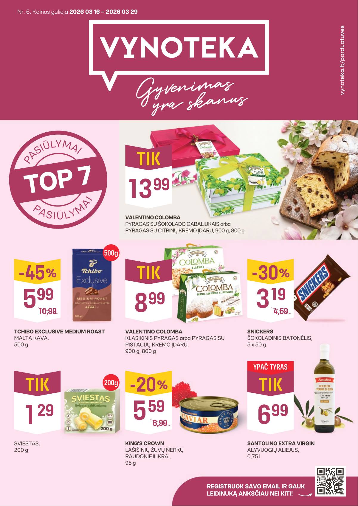 Vynoteka - Maisto leidinys 1 puslapis