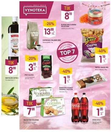 Vynoteka - Vynoteka Maisto akcijų leidinys | 2026-04-13 - 2026-04-26 2026-04-13 – 2026-04-26