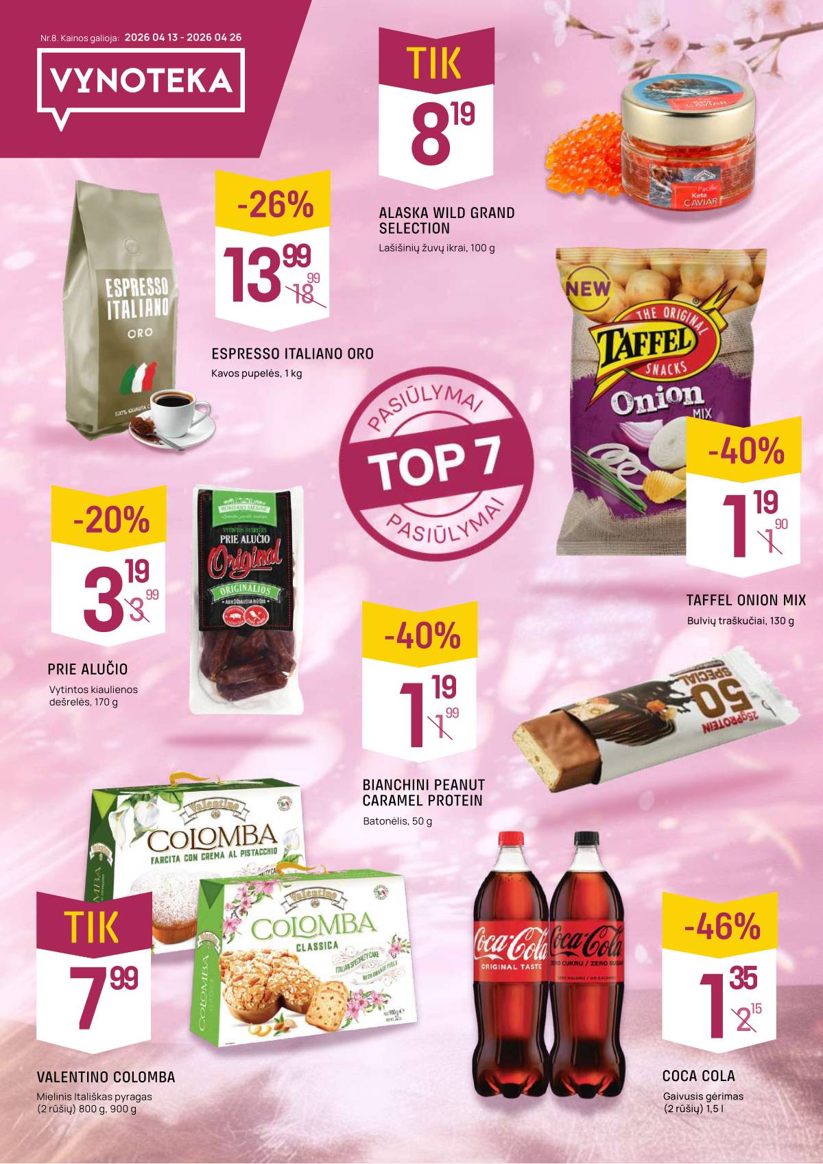 Vynoteka - Vynoteka Maisto akcijų leidinys | 2026-04-13 - 2026-04-26 1 puslapis
