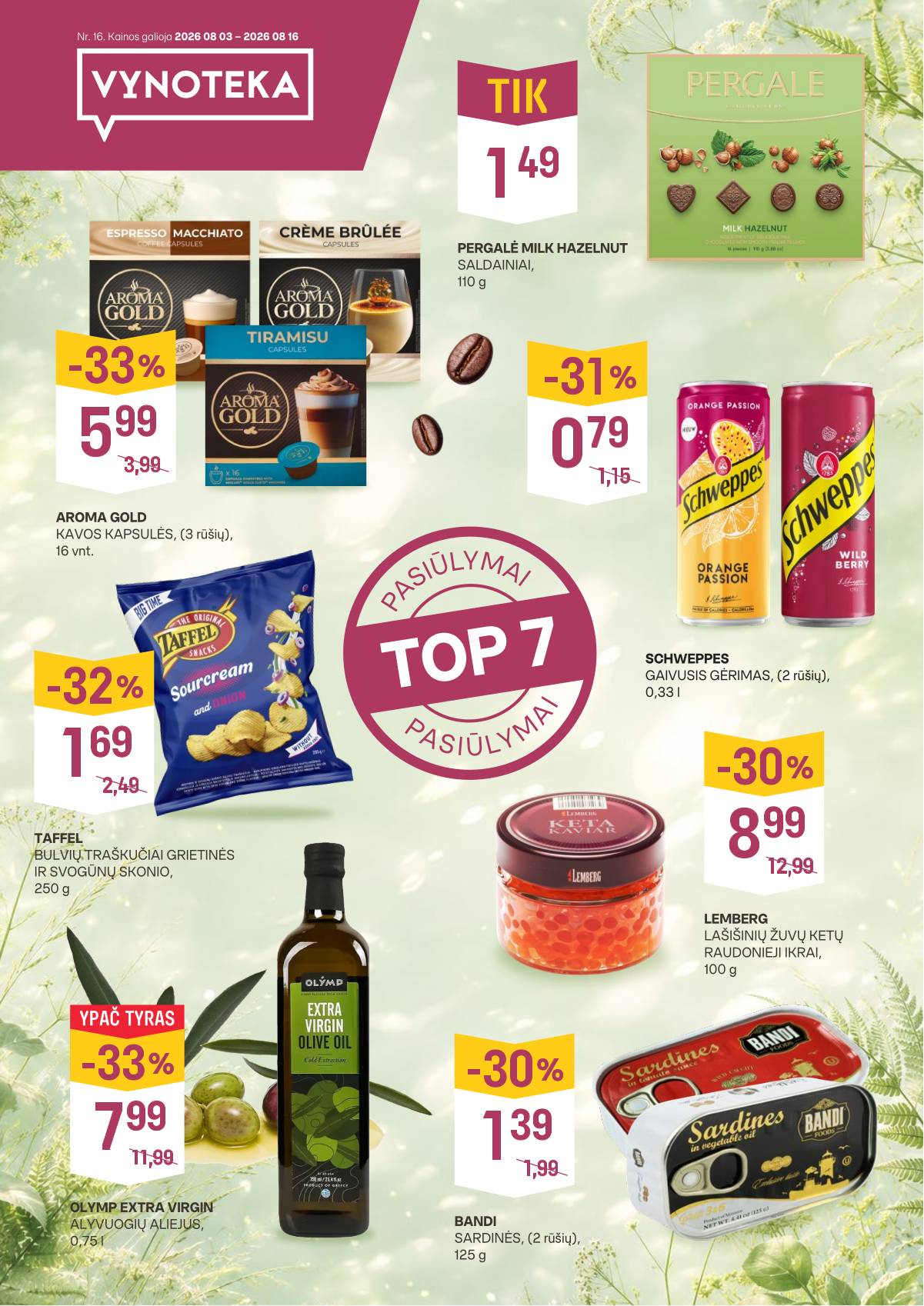 Vynoteka - Maisto leidinys 1 puslapis